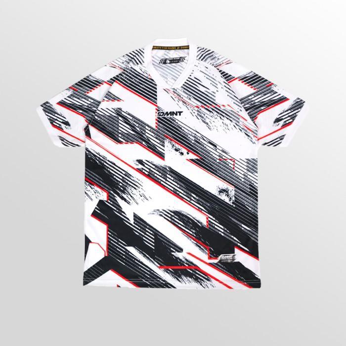 Dmnt Jersey Setelan Badminton B-005 White Black Terbaru 