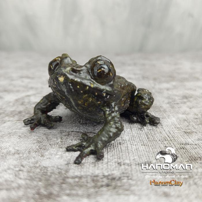 TERBARUU Miniatur Figure katak kodok Bangkong budug frog swike handmade
