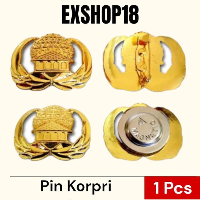 Pin Korpri Peniti & Magnet / Pin Lencana Korpri ASN / Pin Korpri Magnet / Pin Korpri Peniti
