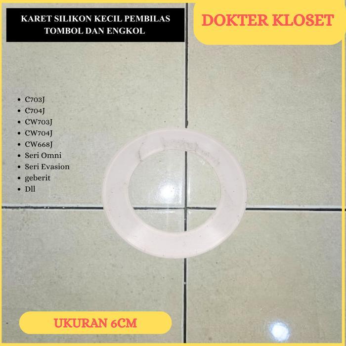 (1 pcs) Karet silicon dual flush untuk TOTO geberit dan Amstad TN816418 Kompatibel dengan Universal,