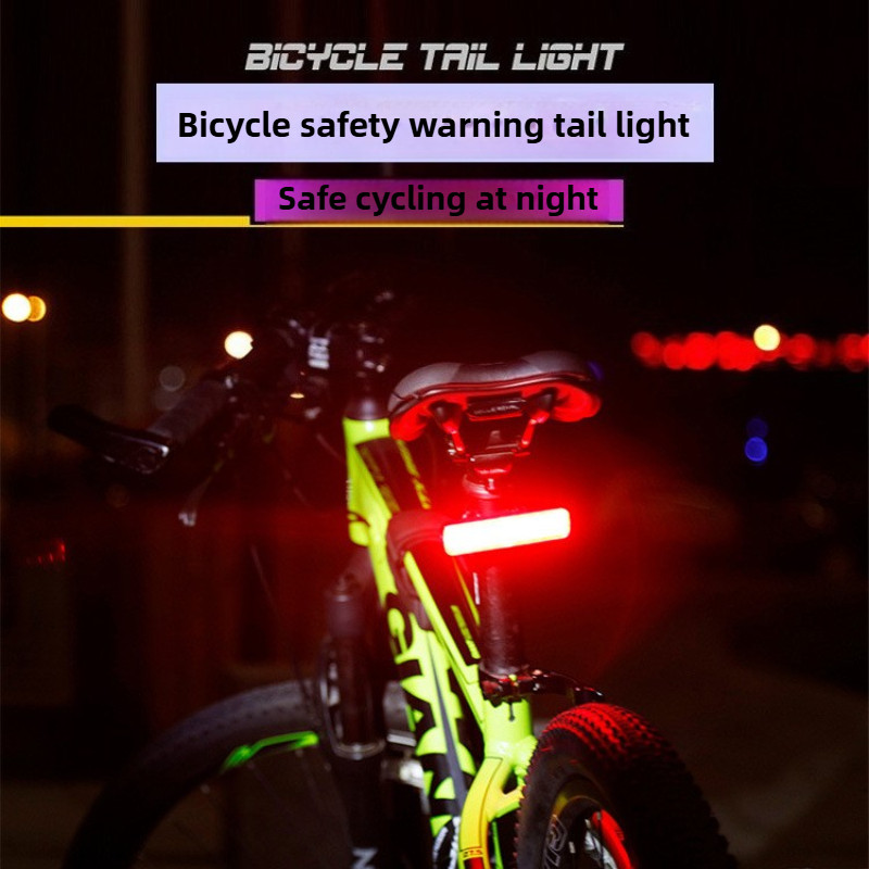 RGB bicycle taillights bicycle lights 14 modes 7-color LED safety warning lights waterproof helmet