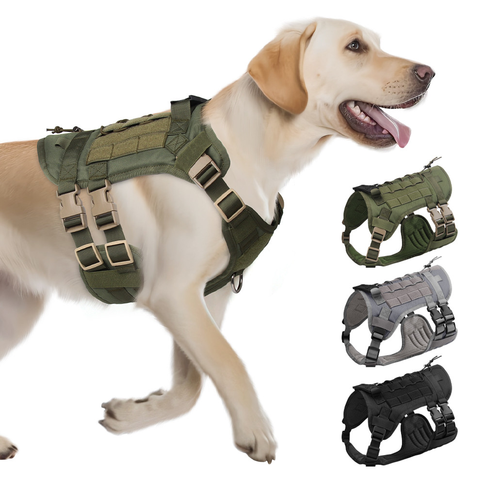 Big dog harness dog vest harness tactical dog harness Guard dog harness Dog training collar Tactical