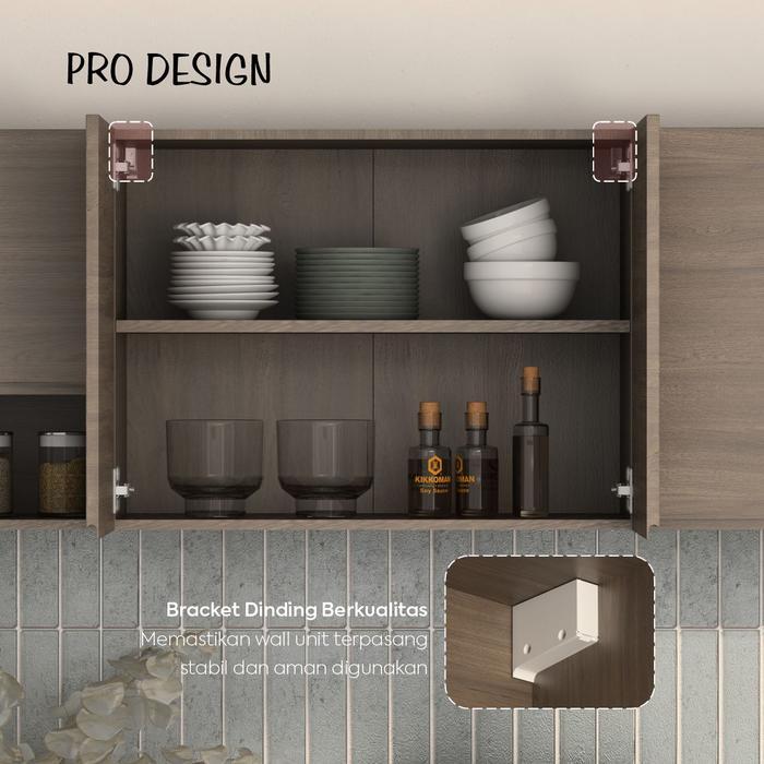 KOMPLIT Pro Design Eureka Kitchen Set / Rak Dapur / Rak Dinding / Lemari Dapur