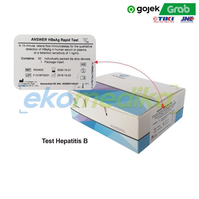 Answer Hbsag Strip Isi 50 Test / Rapid Hbsag Strip - Alat Deteksi Antigen Hepatitis B Dalam Darah