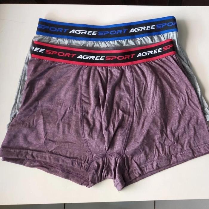 Pcs Sempak Agree Paket 2 Pcs Celana Dalam Pria Boxer Segi Empat Bahan Katun Halus Ukuran M - M Sempa