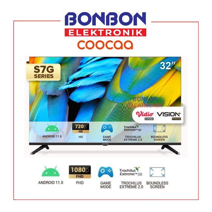 Coocaa LED Smart Android TV 32 Inch 32S7G OS 11 Digital WIFI