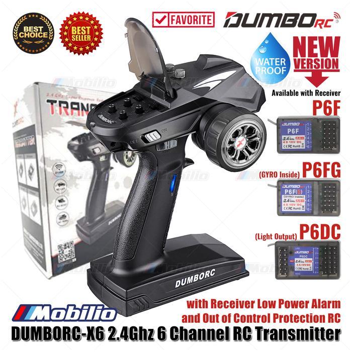 PROMO Dumborc X6 2.4Ghz 6 Channel RC Transmitter with Receiver P6F P6FG P6DC Waterproof Version