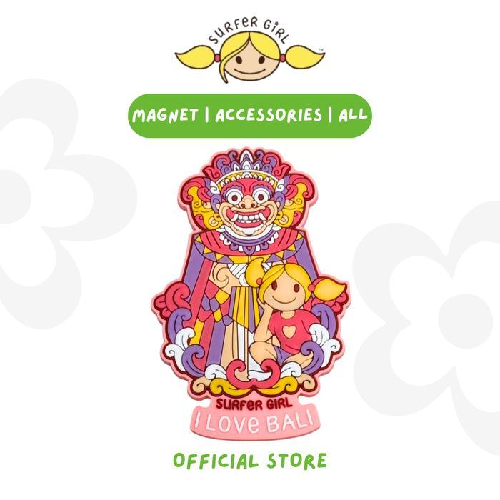 Surfer Girl Summer Barong Magnet 253Amgn003Ast Surfer Girl Magnet Bali Fridge Magnet Barong Bali
