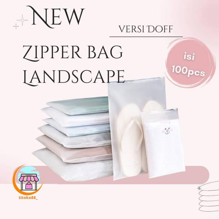 (LANDSCAPE DOFF) Zipper Bag Transparan / Resleting Zipper / Zipper Storage Bag / Zipper Lock /