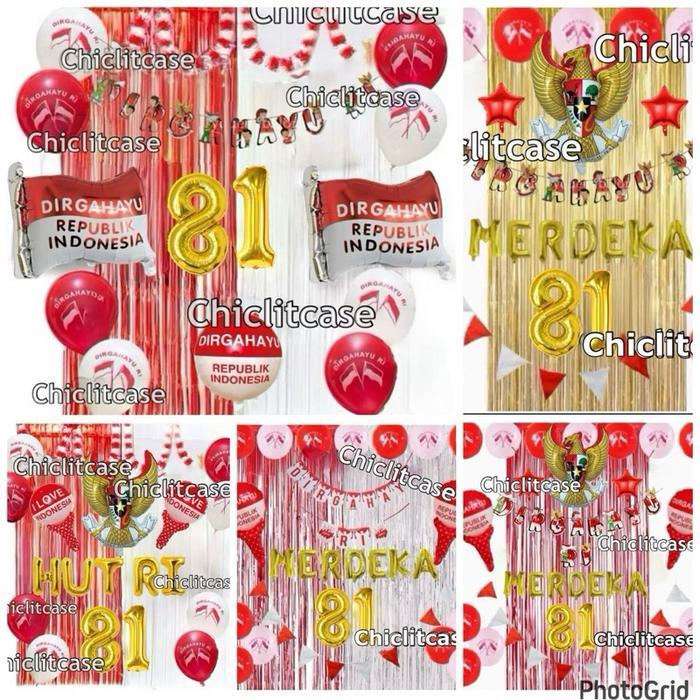 Paket Dekorasi Dirgahayu HUT RI/Dekorasi 17 agustus/ Dekorasi HUT RI 17 agustus merah putih/dekorasi