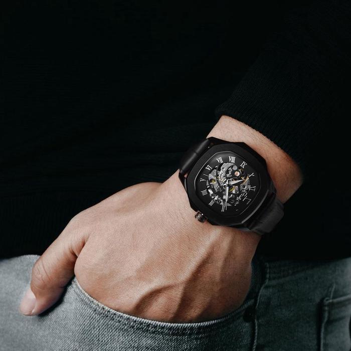Parlent Gallant Vortex - Jam Tangan Pria 42Mm, Automatic Movement, Waterproof 5Atm (50M), Stainless