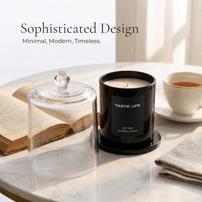 Eclat Candles Boutique Lounge Collection - Fresh Floral Woody Aromatherapy Soy Candle 150G 40H Es006