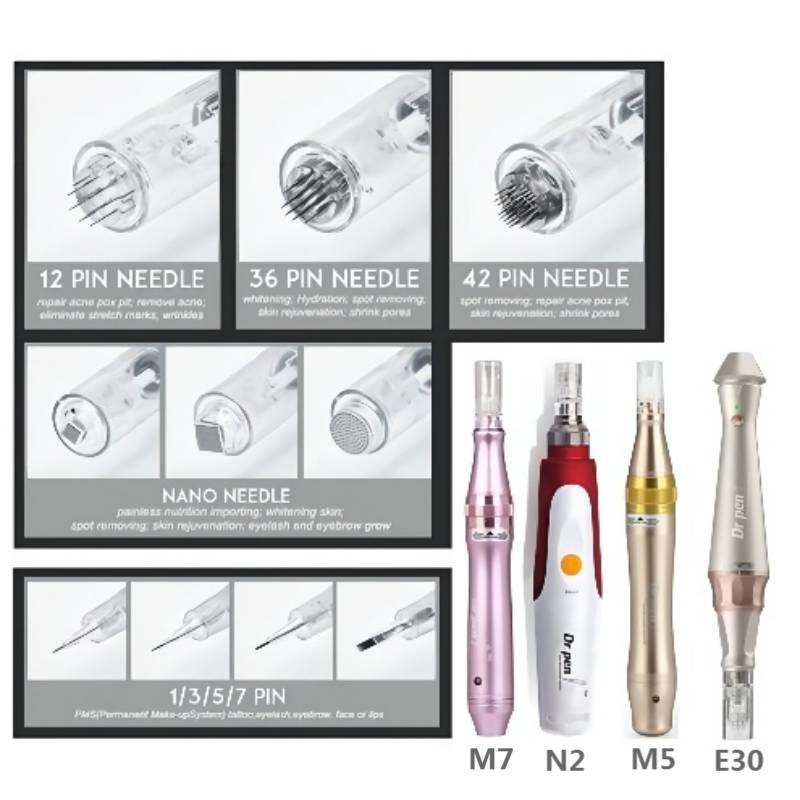 Derma Pen Needle Cartridg Microneedling Nano 9 12 24 36 42 Pin Dr Pen N2 M5 M7 E30 Machine Bayonet