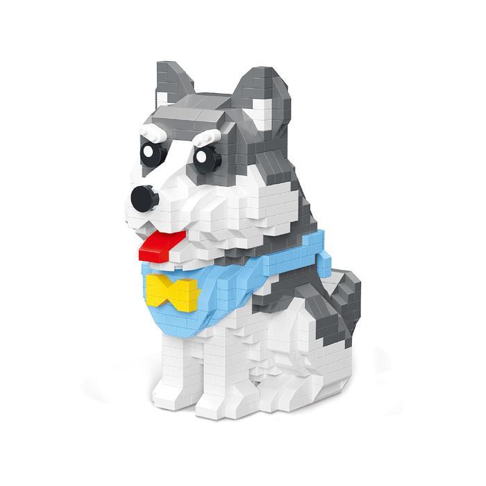 Bricks Kingdom Set 796 Pcs Pets Mini Bricks Husky Original High Quality Saigon