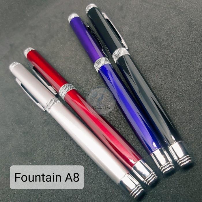 NEW Fountain Pen A8 Fine Nib Pulpen Founten Mata Lancip Bisa Custom Grafir