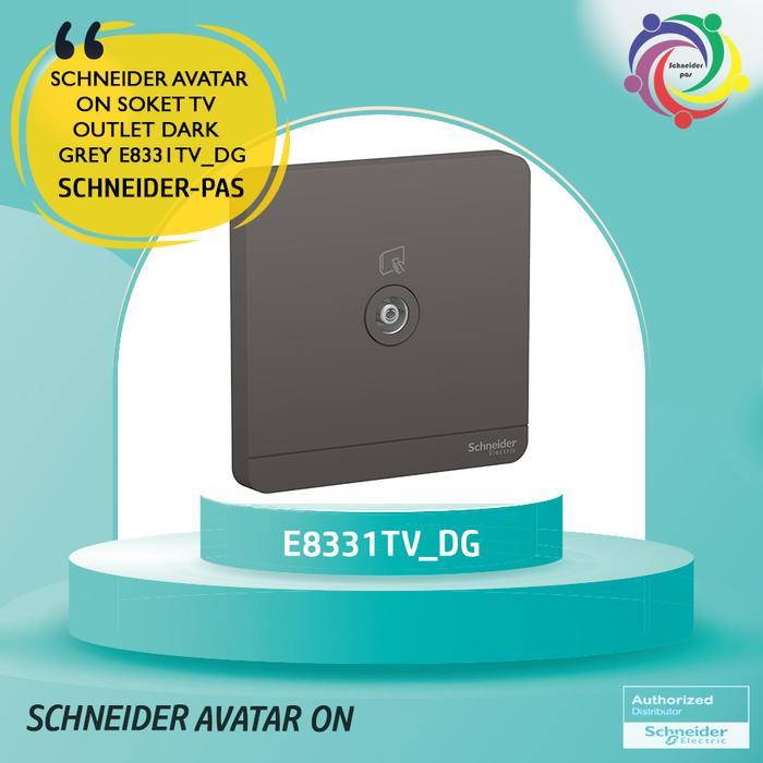 Schneider Avatar On Soket Tv Outlet Dark Grey E8331Tv_Dg