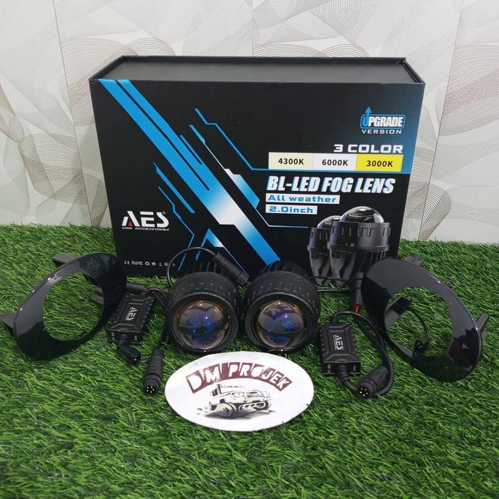 FOGLAMP AES FX 2 INCHI 3 WARNA BRACKET TOYOTA HONDA Lampu Tambahan Bumper untuk BRIO MOBILIO JAZZ