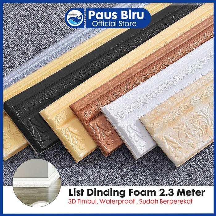 List Dinding 3D Foam Wallpaper 2.3 Meter Wall Border List Motif