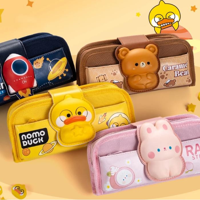 

Tempat Kotak Pensil Anak Karakter Lucu unik squishy 3D Waterproof CS05