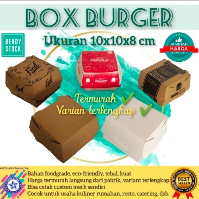 Box Burger/ Zuppa Putih Polos @50pcs