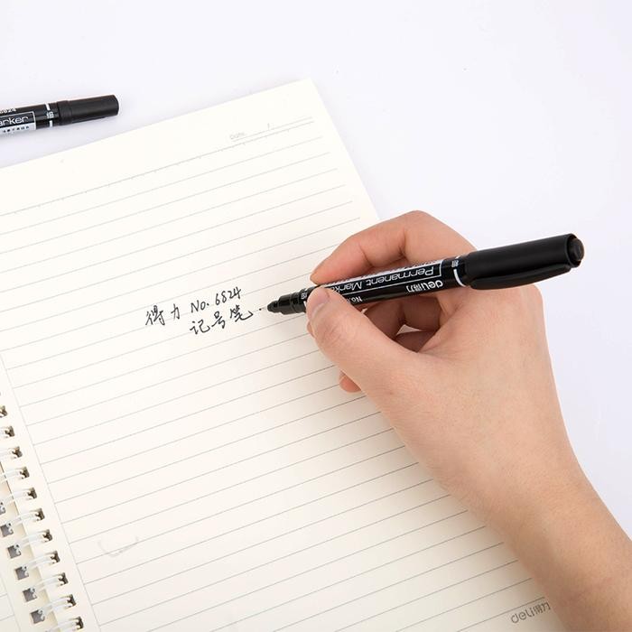 

DELI COMBO 10pcs Spidol Papan Tulis Permanen Dual Tip Marker