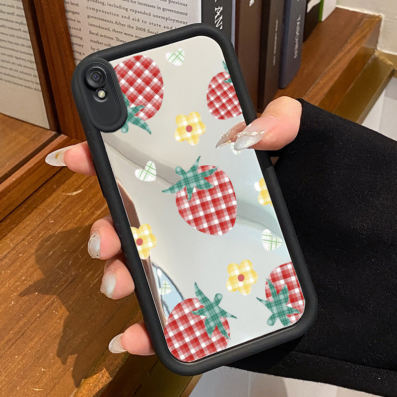 Casing Hp Xiaomi Redmi 9A Redmi 9i Redmi 9T Redmi 9 Power Case HP Casing pola strawberry Kesing Cesi