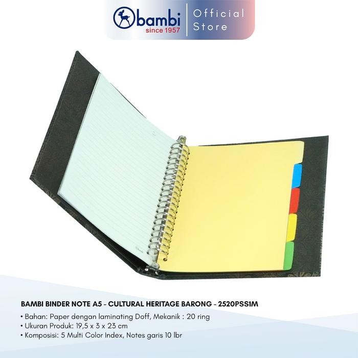 

Bambi Binder Note A5 Cultural Heritage Barong kode 2520P-SS1M Original