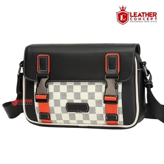 Fosil - Kesha Solid Black Tas Selempang Kulit Tas Kulit Pria Wanita Tas Jalan Kesha-Premium -