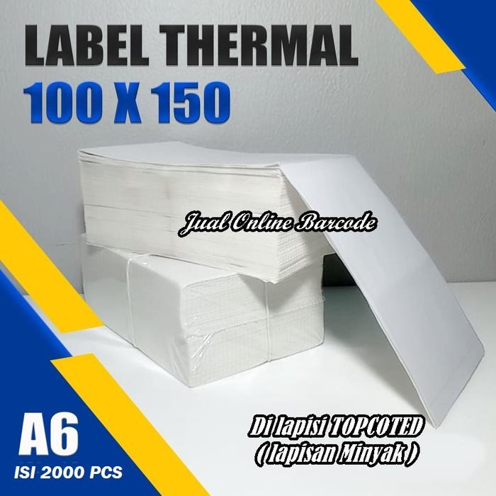 

Label Barcode 100X150 Kertas Sticker Thermal 100 X 150 Mm ( 2000 Pcs )