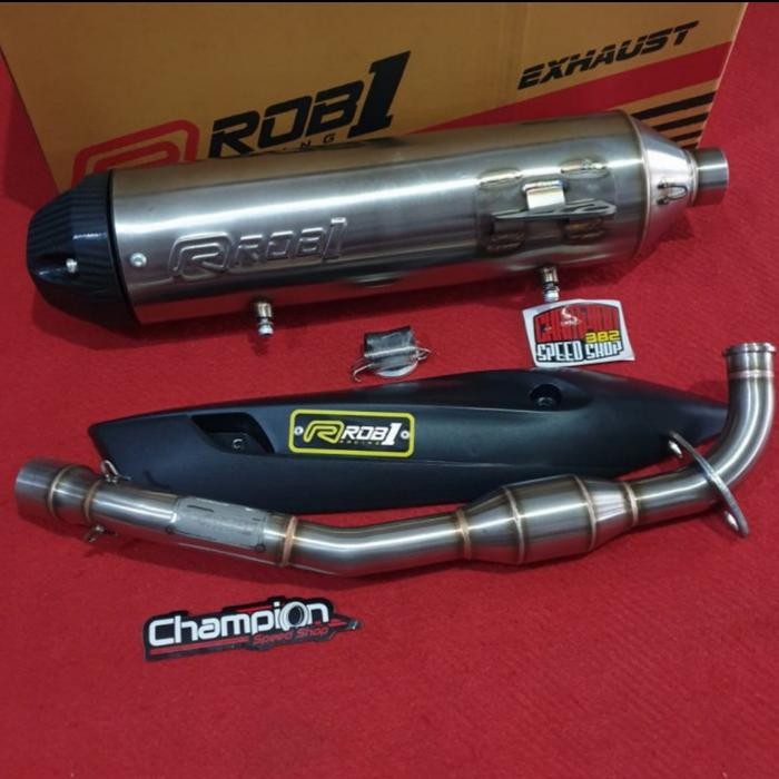 Knalpot Standar Racing Rob1 Cup V Stainless All New Nmax 2020 2021 Up