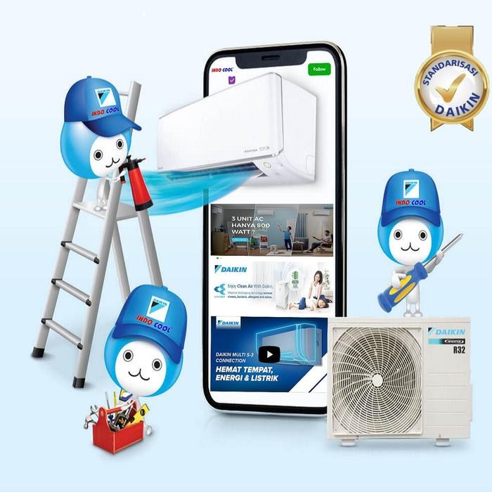 Paket Pemasangan AC 1/2 - 1,5PK (pipa DAIKIN)