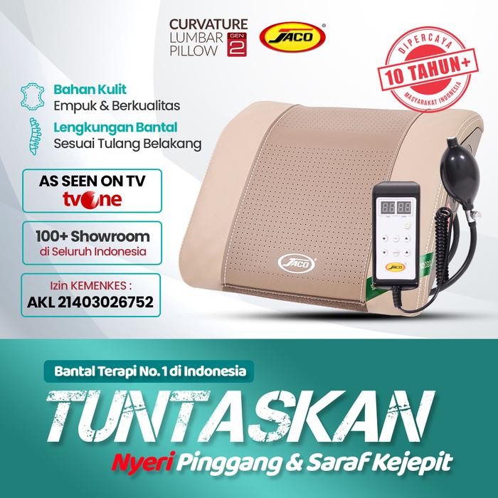 Terapi Nyeri Pinggang Saraf Kejepit Jaco Lumbar Pillow 100% Original