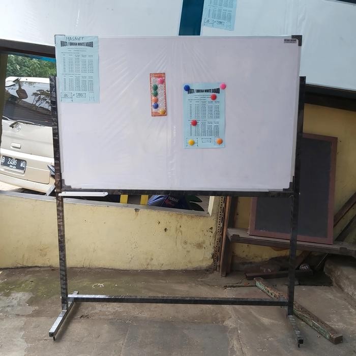 

NEW PRODUK WHITEBOARD STANDING DOUBLE FACE - MAGNET DAN SOFTBOARD 80 X 120CM TUTI FRUITY