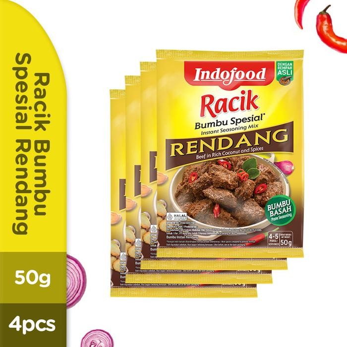 

Stok Baru 4 PCS - Indofood Racik Bumbu Spesial Rendang 50 Gr