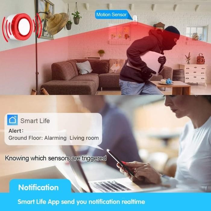 Dings Paket Alarm Pintar Smart Home - Smart Alarm Kit