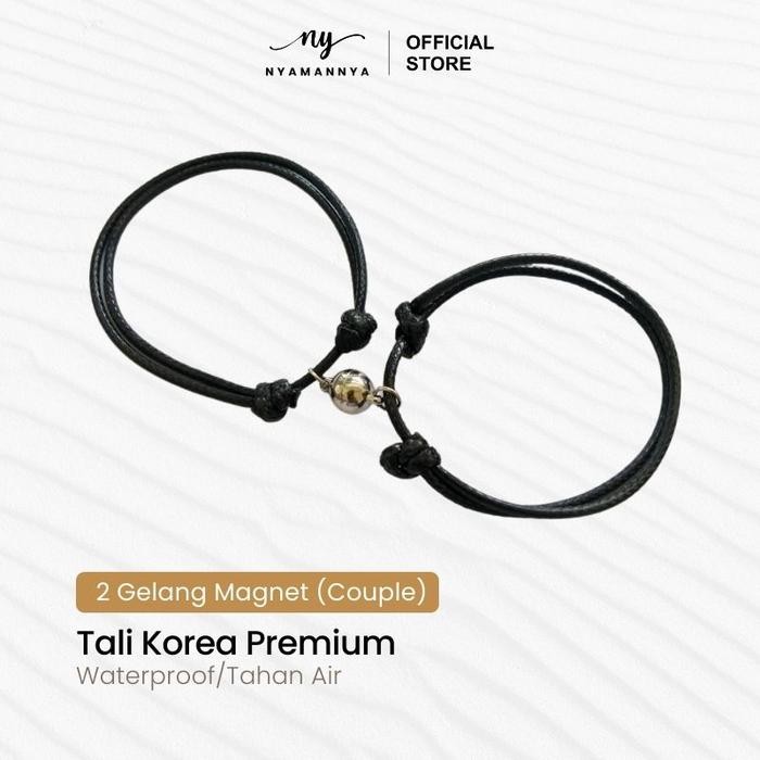 

New 2 Pcs Tali Gelang Magnet Couple Polos Korea Sepasang Nyamannya Aksesoris Hadiah