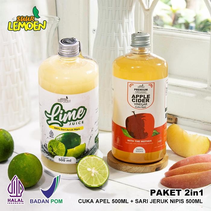 

Pilihan- Suur Lemoen - Paket Hemat Sari Jeruk Nipis Murni 500Ml Dan Cuka Apel 500Ml