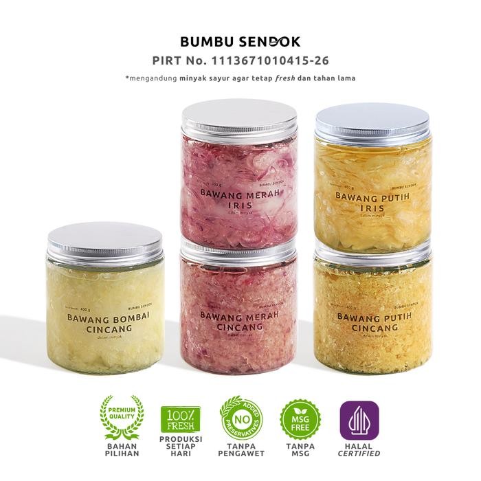 

TERLARIS BUMBU SENDOK Paket (5 Jar) Bawang Putih, Merah, Bombai 400g READY STOCK