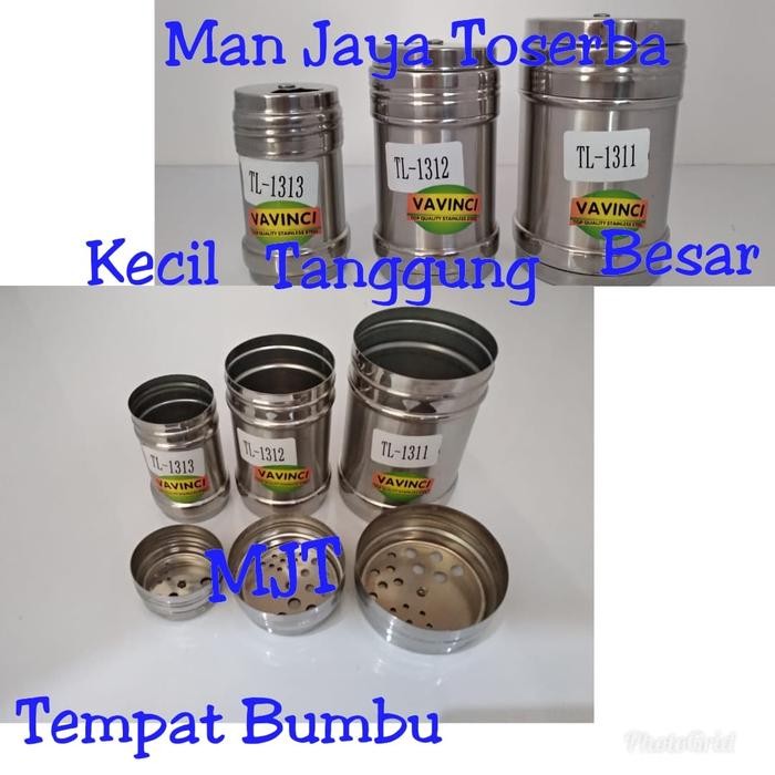 Tempat bumbu merica / lada / pepper shaker stainless / Besar