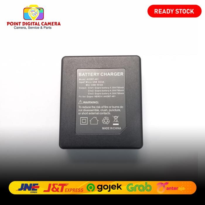 Charger Triple Kingma Gopro Hero 7 / 6 / 5 Original Second Laik Pakai