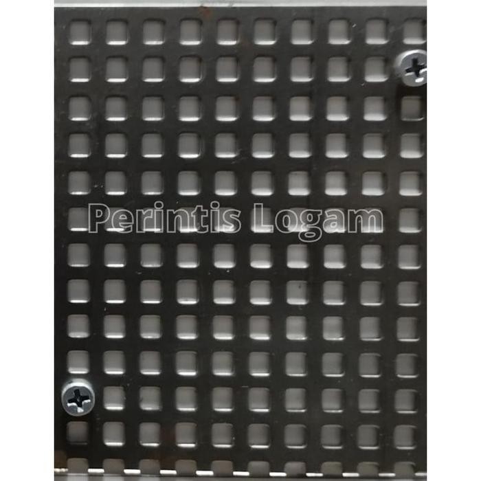 NEW NEW NEW Plat Lubang Besi KOTAK Tebal 0.8mm 1.2 x 2.4 Meter Lubang 5x5mm