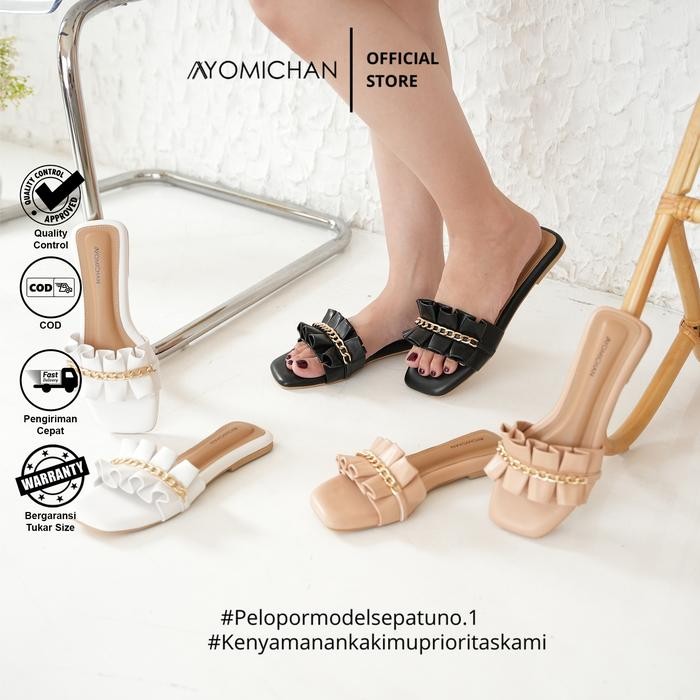 Pilihan- Ayomichan - Sandal Nara Ayomi Amc06 Sandal Flat / Sepatu Teplek Wanita