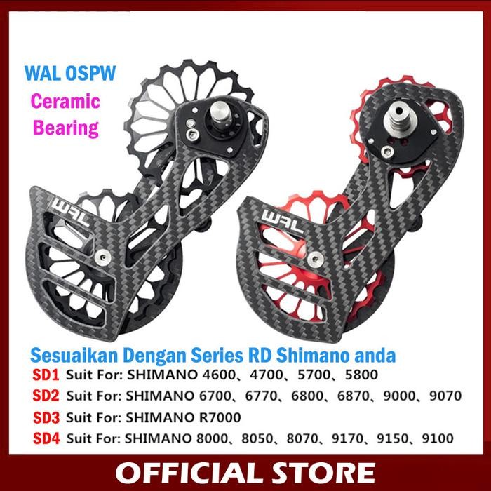 Ready WAL OSPW Pulley Oversize Ceramic Bearing Tiagra 105 Ultegra Dura Ace