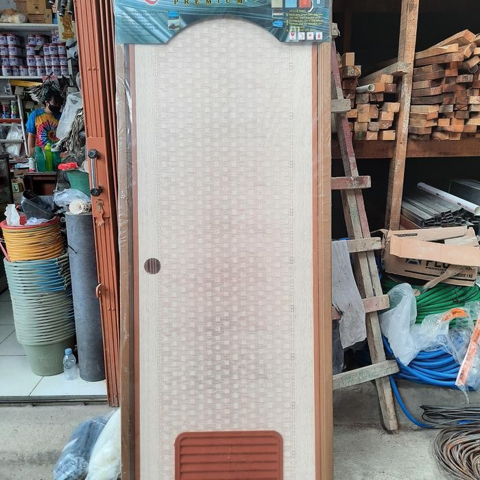 Pintu Kamar Mandi / Pintu PVC Motif (EQUADOOR) Maspion PVC tanpa kaca