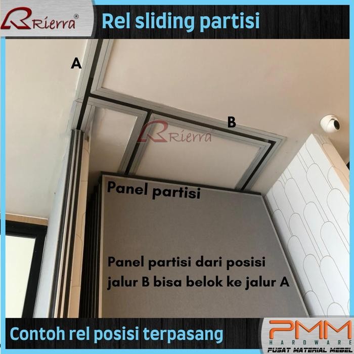 SIAPKIRIM RIERRA EN SLIDING FOLDING DOOR UNTUK PARTISI PINTU KAYU READY STOCK