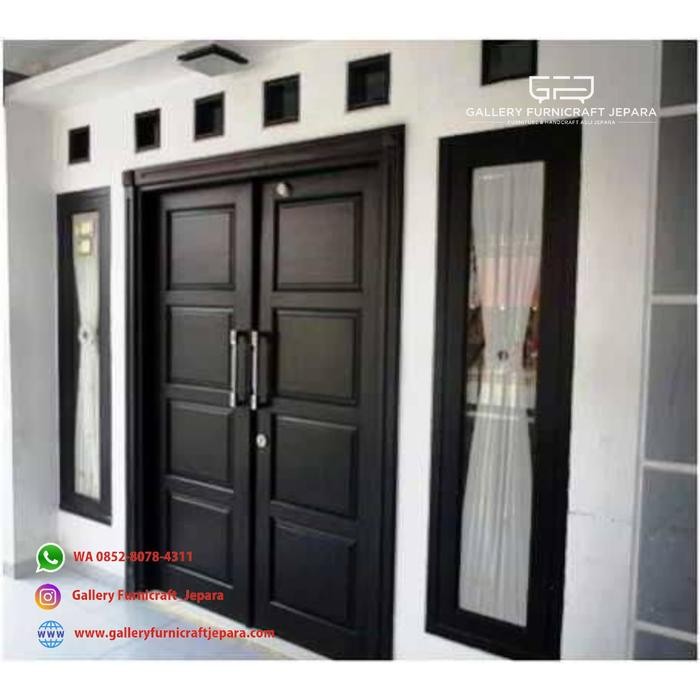 TERMURAH Paket Pintu Kupu Tarung dan Jendela Plus Kusen Kayu Jati READY STOCK