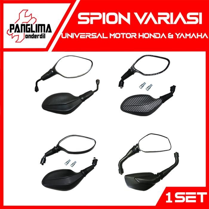 ORIGINAL Spion Click Motor Yamaha-Honda Variasi Carbon Vario 150-125/Beat/dll READY STOCK