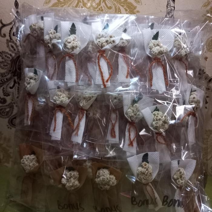 Mini Bucket Bunga Kering Edelweis