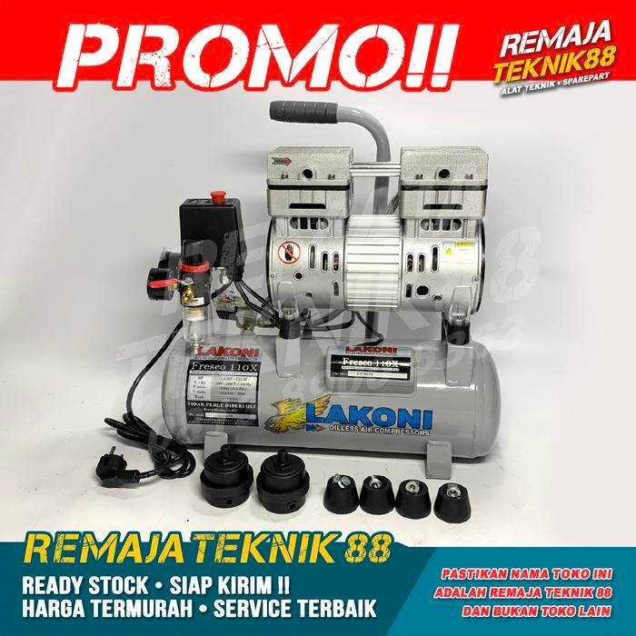 KOMPRESOR ANGIN / 1HP LAKONI FRESCO 110X / KOMPRESOR OILESS /TANPA OLI