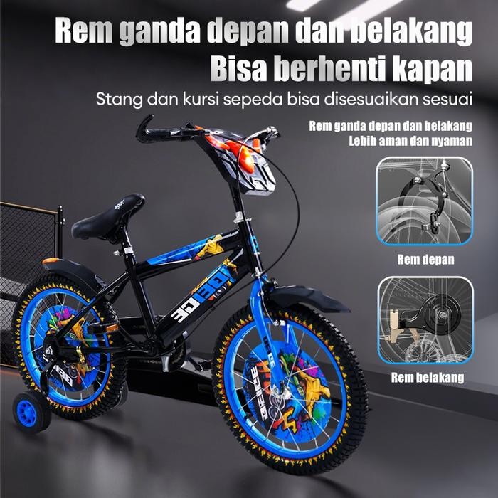 Ready Outdoor Sepeda Anak Laki/Gadis BMX ATLANTIS 05L Roda BAN GEDE 3.0 ADA MUSIK -UKURAN 12" / 16"